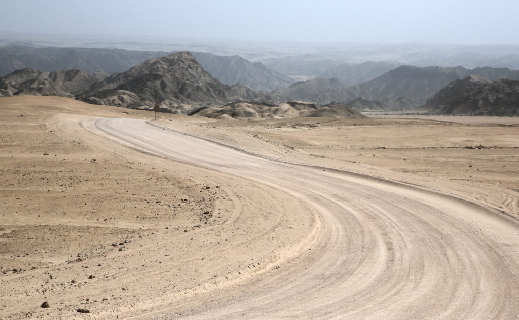 Road into the moon landscape