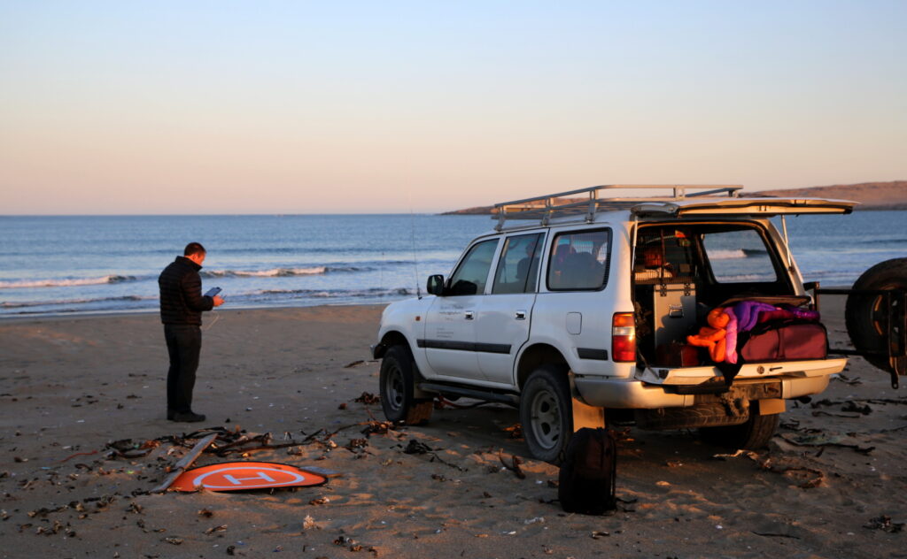 Tom Snelgrove, early in the morning on Agate Beach