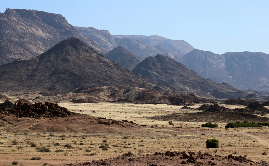 View of the Brandberg mountain from the Lodge